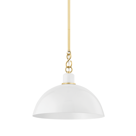 Camille Small Pendant - 1-Light - Aged Brass - Mitzi H769701S-AGB/GWH