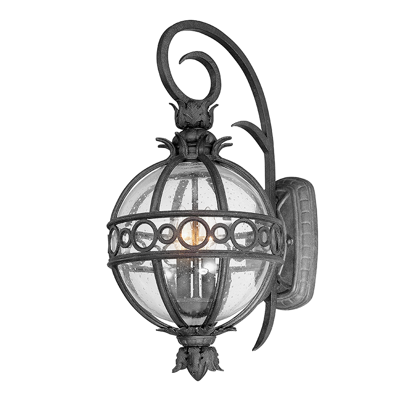Campanile Wall Sconce - 2-Light - French Iron - Troy Lighting B5002-FRN