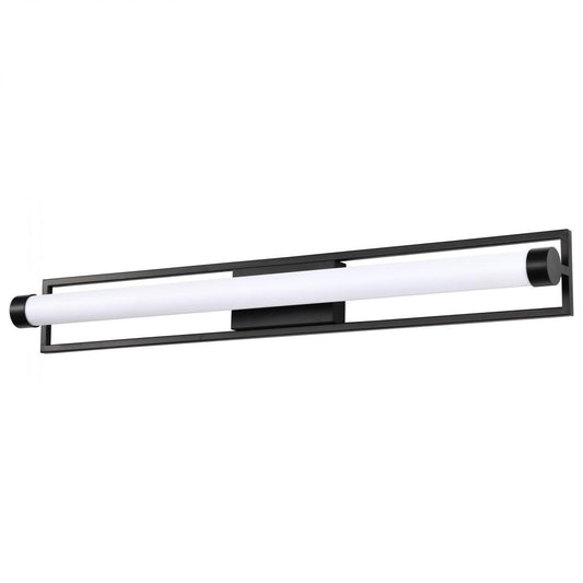 Canal LED Large Vanity - Matte Black Finish - White Acrylic Lens - Satco 62-669