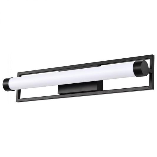 Canal LED Medium Vanity - Matte Black Finish - White Acrylic Lens - Satco 62-668