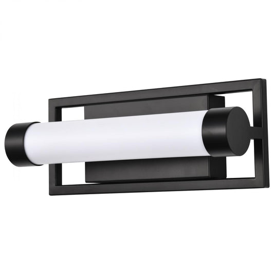 Canal LED Small Vanity - Matte Black Finish - White Acrylic Lens - Satco 62-666