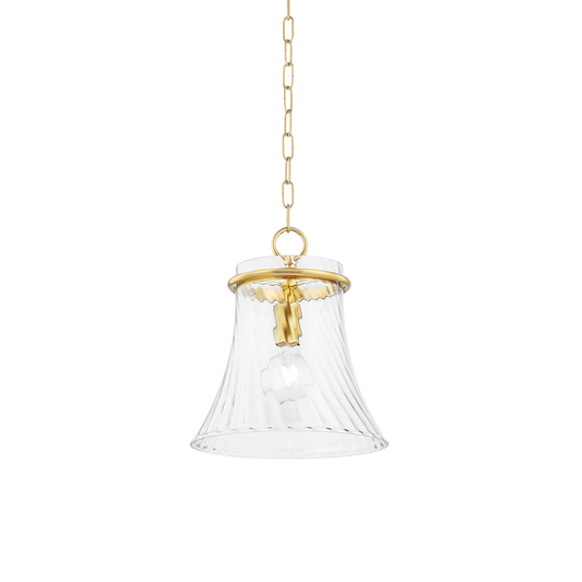 Cantana Small Pendant - 1-Light - Aged Brass - Mitzi H824701S-AGB