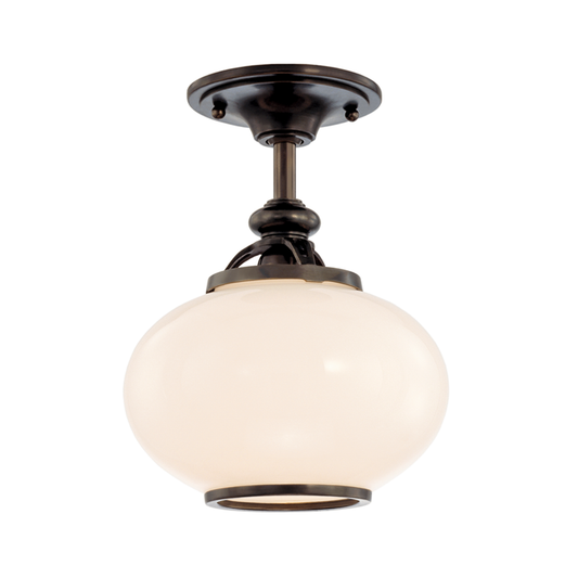 Canton Small Semi Flush - Old Bronze by Hudson Valley Lighting
