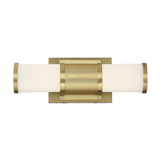 Caper - 12" LED Vanity - with Frosted Acrylic Lens - Brushed Brass Finish - Satco 62-1601
