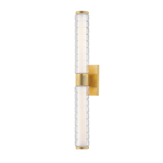 Castor Bath Sconce - 2-Light - Aged Brass by Hudson Valley Lighting