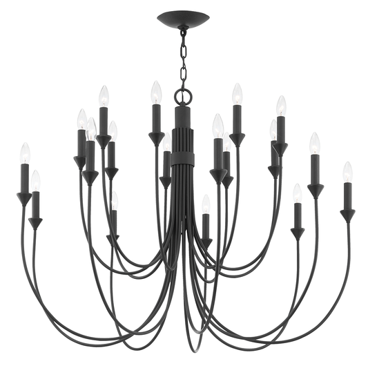 Cate Chandelier - 18-Light - Forged Iron - Troy Lighting F1018-FOR