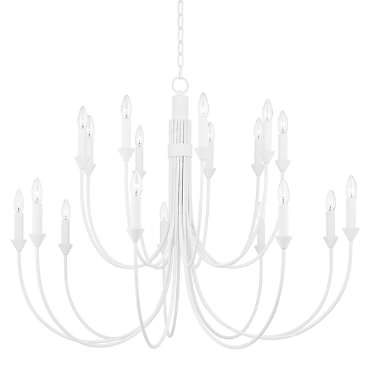 Cate Chandelier - 18-Light - Gesso White - Troy Lighting F1018-GSW