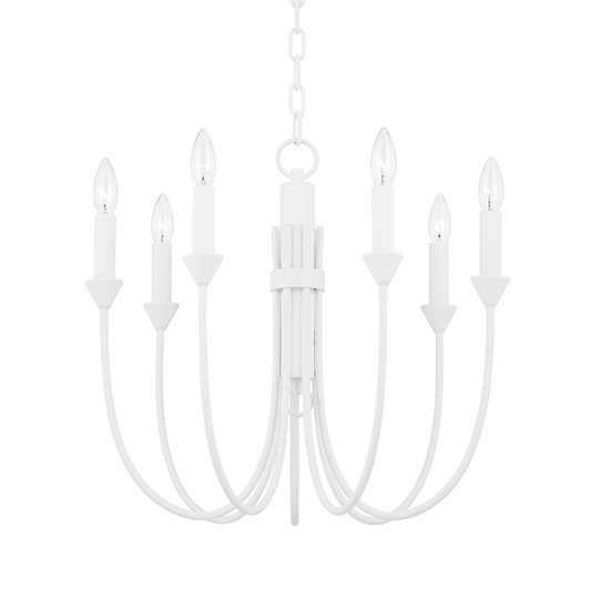 Cate Chandelier - 7-Light - Gesso White - Troy Lighting F1007-GSW