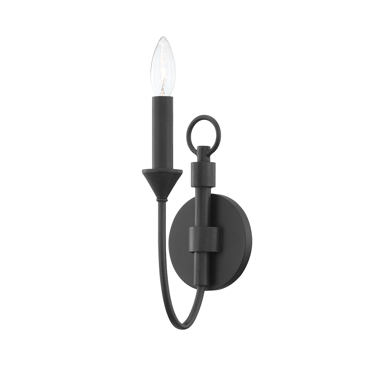 Cate Wall Sconce - 1-Light - Forged Iron - Troy Lighting B1001-FOR