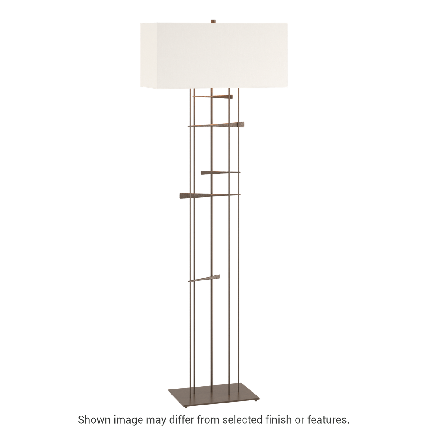 Cavaletti Floor Lamp - Bronze - Natural Anna Shade by Hubbardton Forge