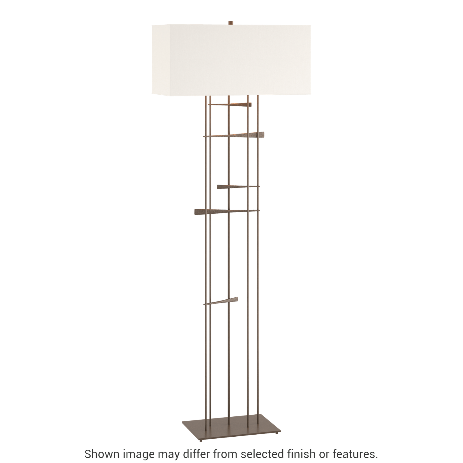 Cavaletti Floor Lamp - Bronze - Natural Anna Shade by Hubbardton Forge