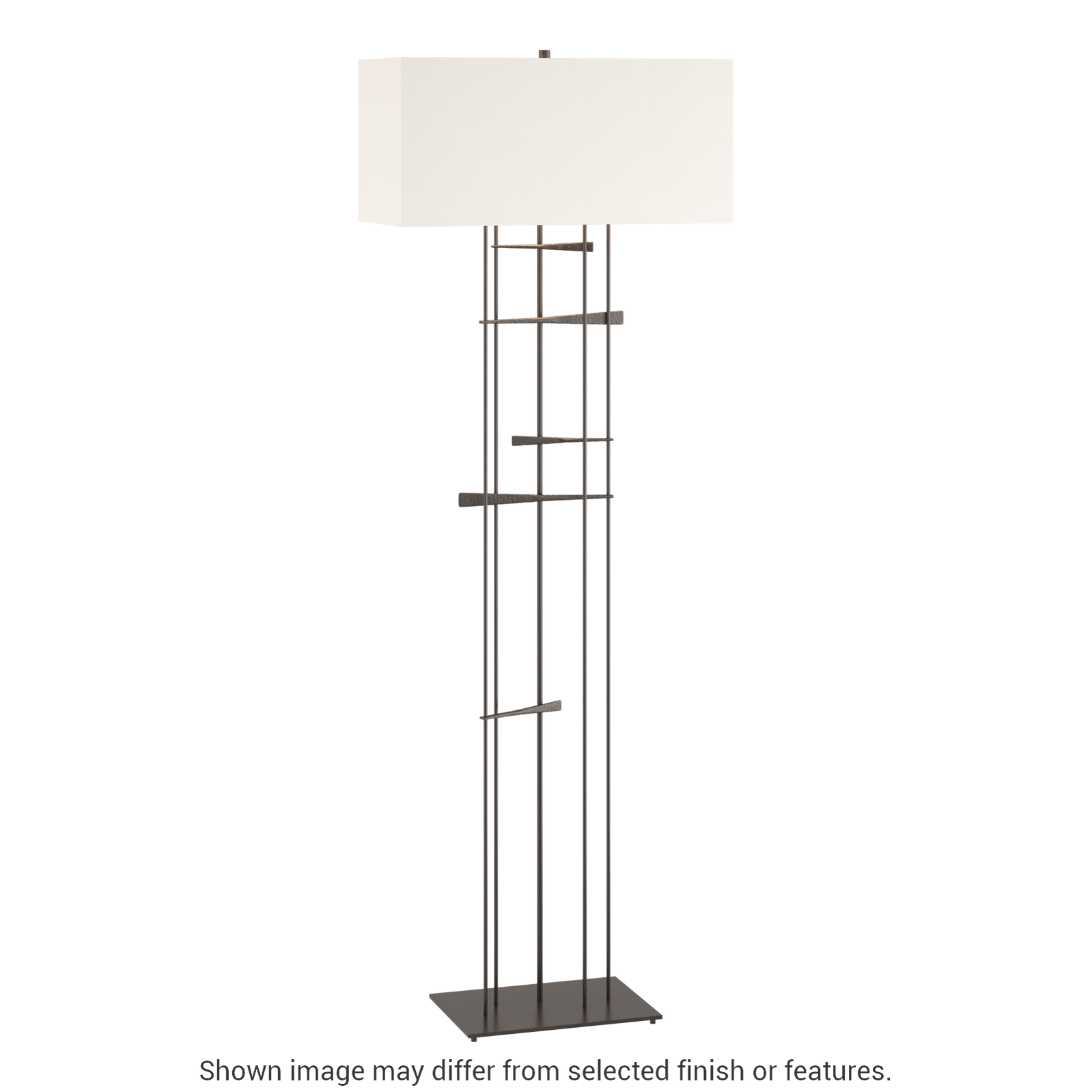 Cavaletti Floor Lamp - Oil Rubbed Bronze - Natural Anna Shade by Hubbardton Forge