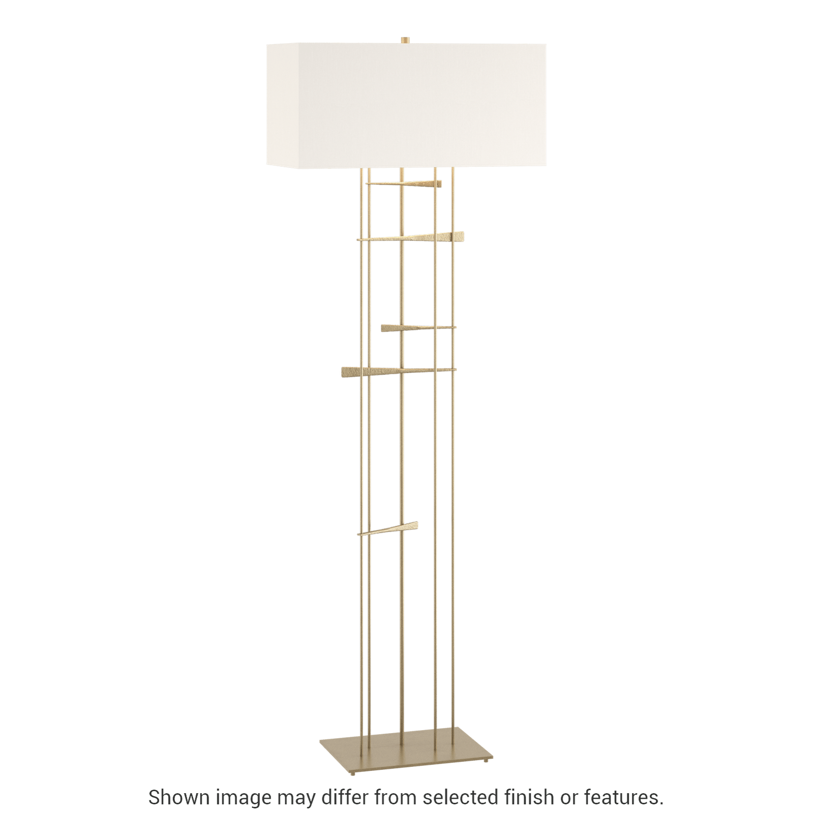 Cavaletti Floor Lamp - Soft Gold - Natural Anna Shade by Hubbardton Forge