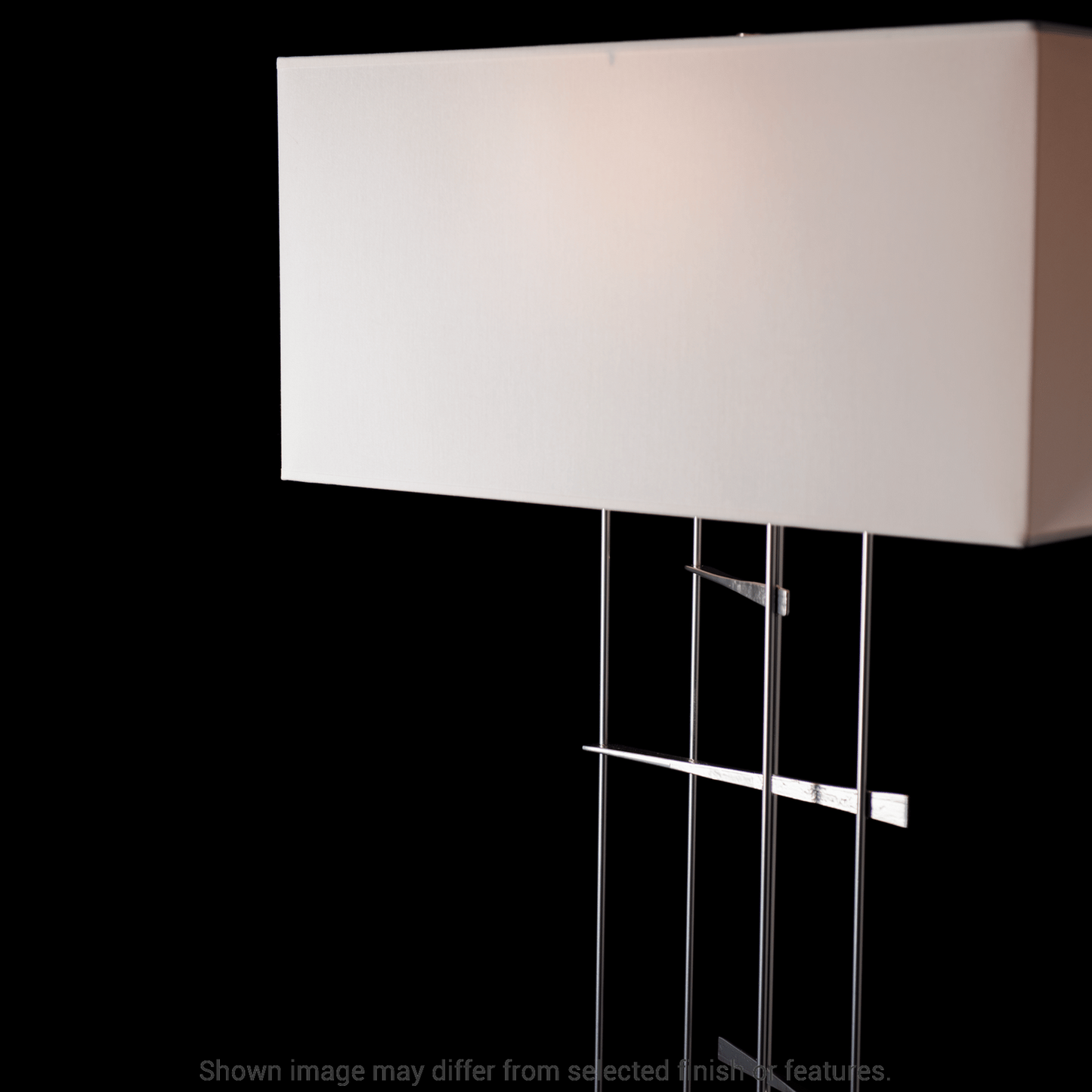 Cavaletti Floor Lamp - White - Natural Anna Shade by Hubbardton Forge