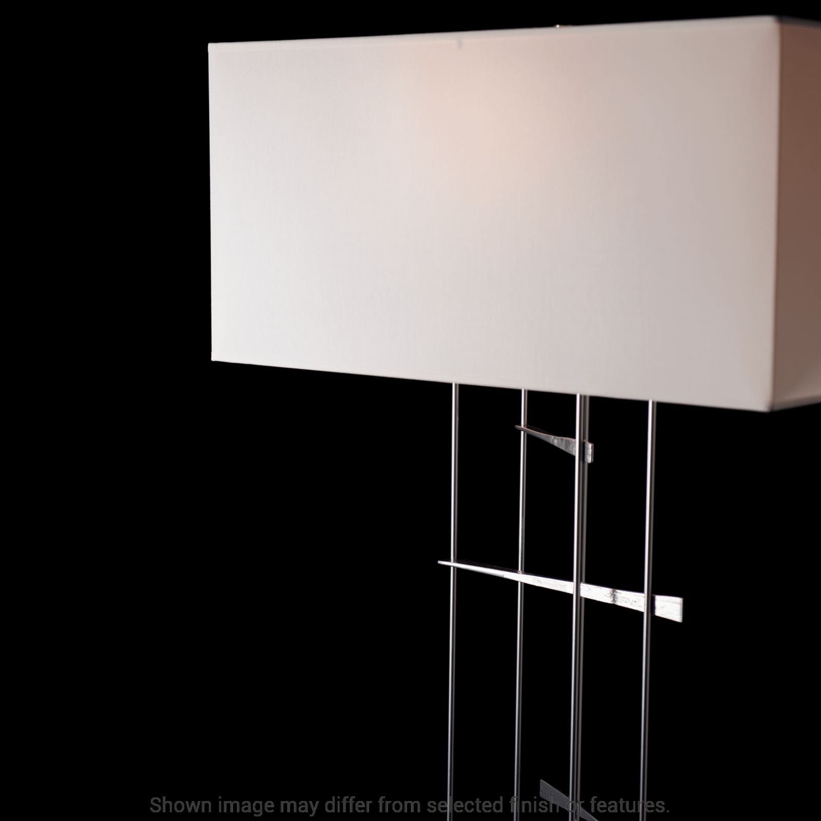 Cavaletti Floor Lamp - White - Natural Anna Shade by Hubbardton Forge