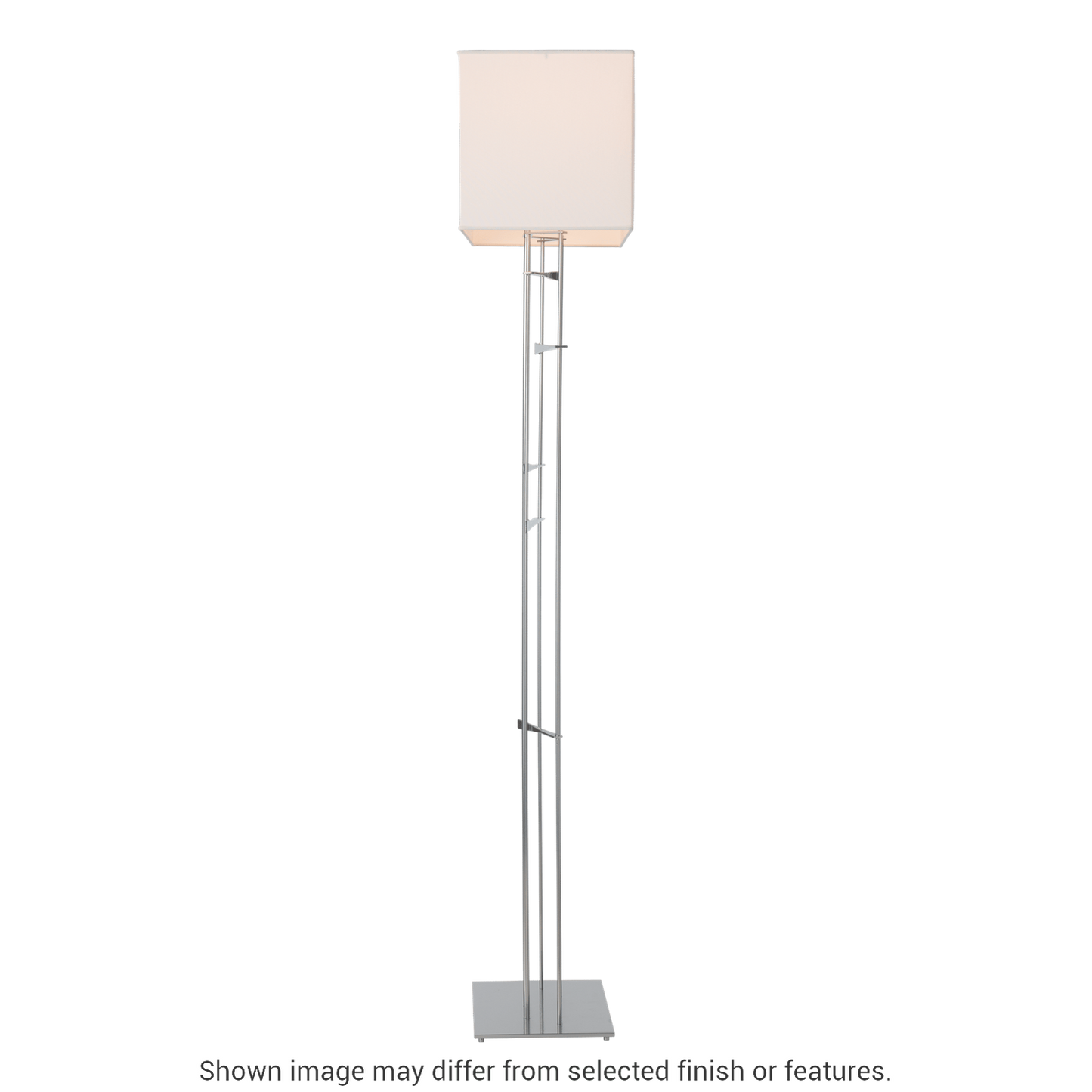 Cavaletti Floor Lamp - White - Natural Anna Shade by Hubbardton Forge