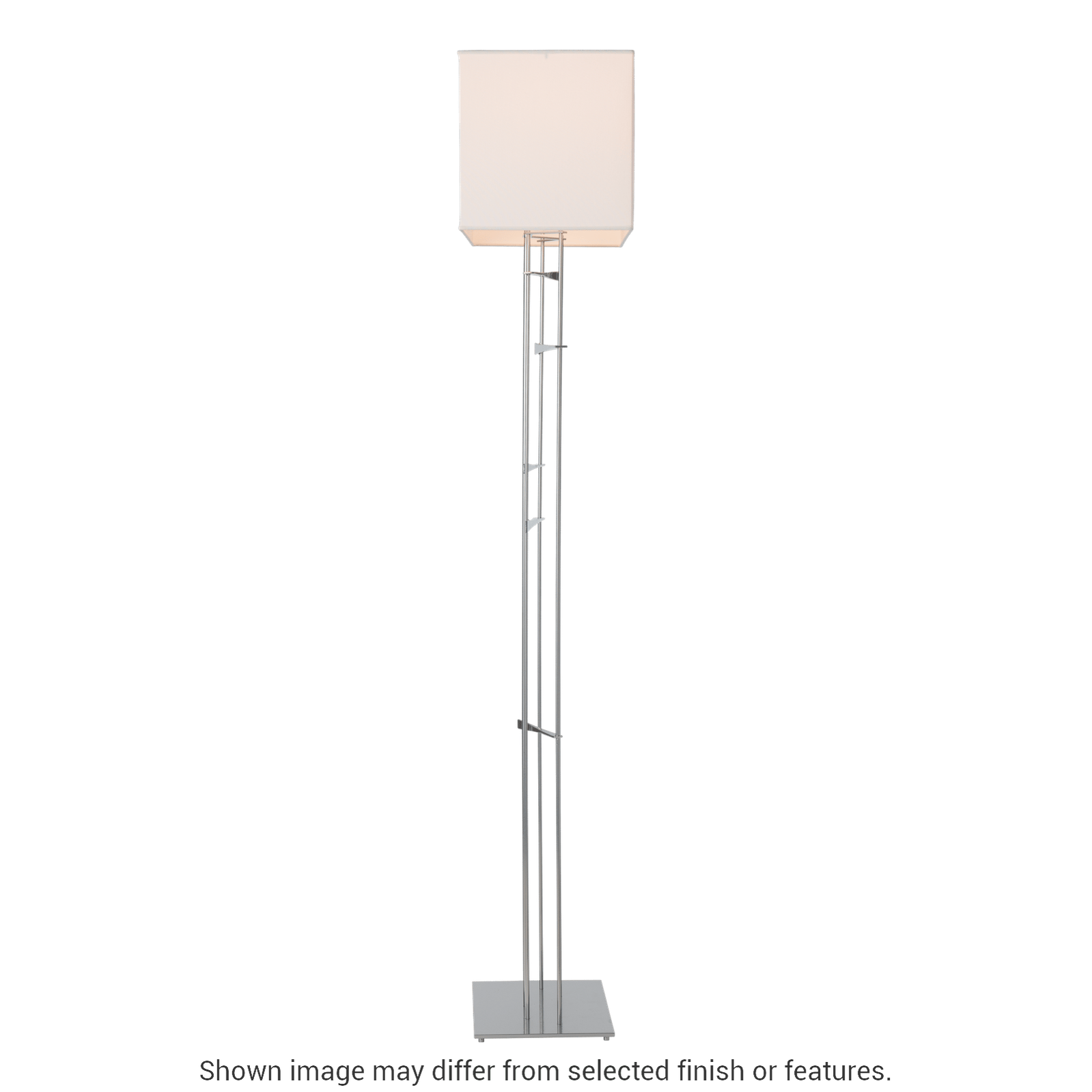 Cavaletti Floor Lamp - White - Natural Anna Shade by Hubbardton Forge