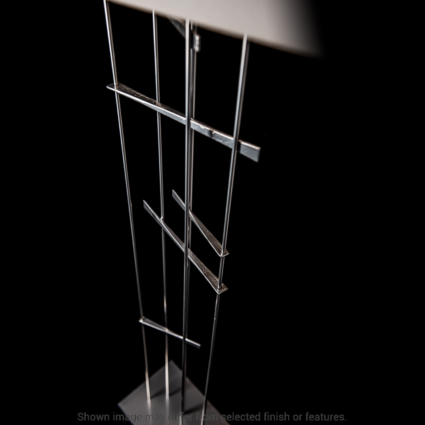Cavaletti Floor Lamp - White - Natural Anna Shade by Hubbardton Forge