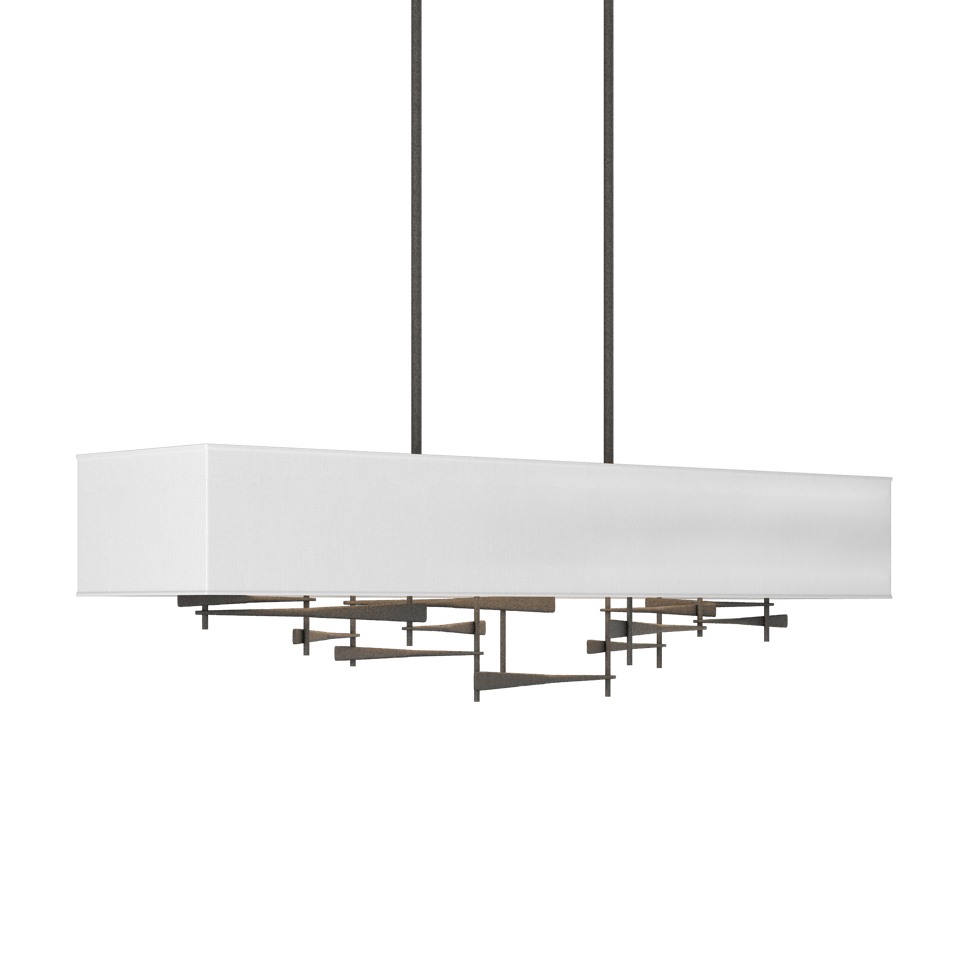 Cavaletti Pendant - Natural Iron - Natural Anna Shade by Hubbardton Forge