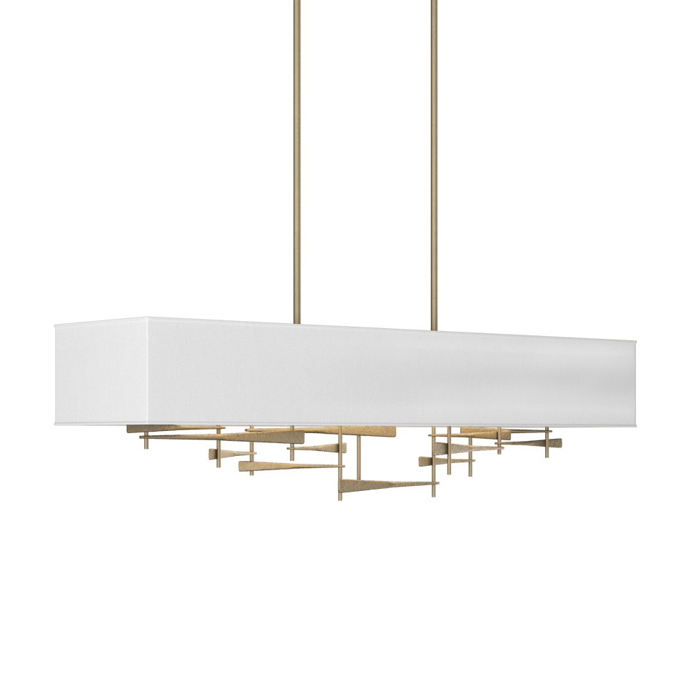 Cavaletti Pendant - Soft Gold - Natural Anna Shade by Hubbardton Forge