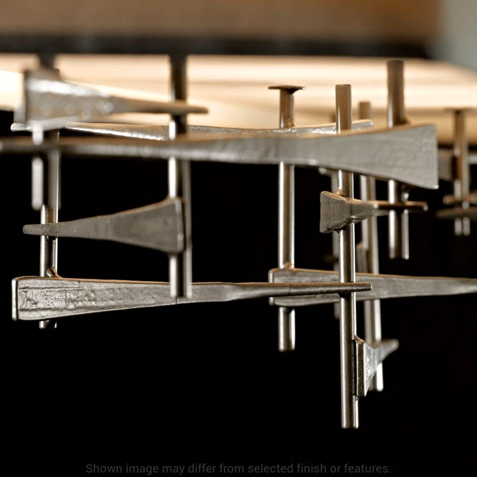 Cavaletti Pendant - White - Natural Anna Shade by Hubbardton Forge