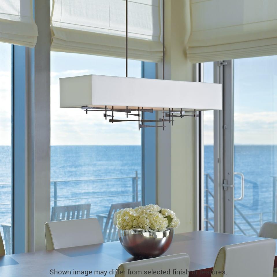 Cavaletti Pendant - White - Natural Anna Shade by Hubbardton Forge