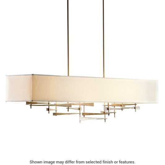 Cavaletti Pendant - White - Natural Anna Shade by Hubbardton Forge