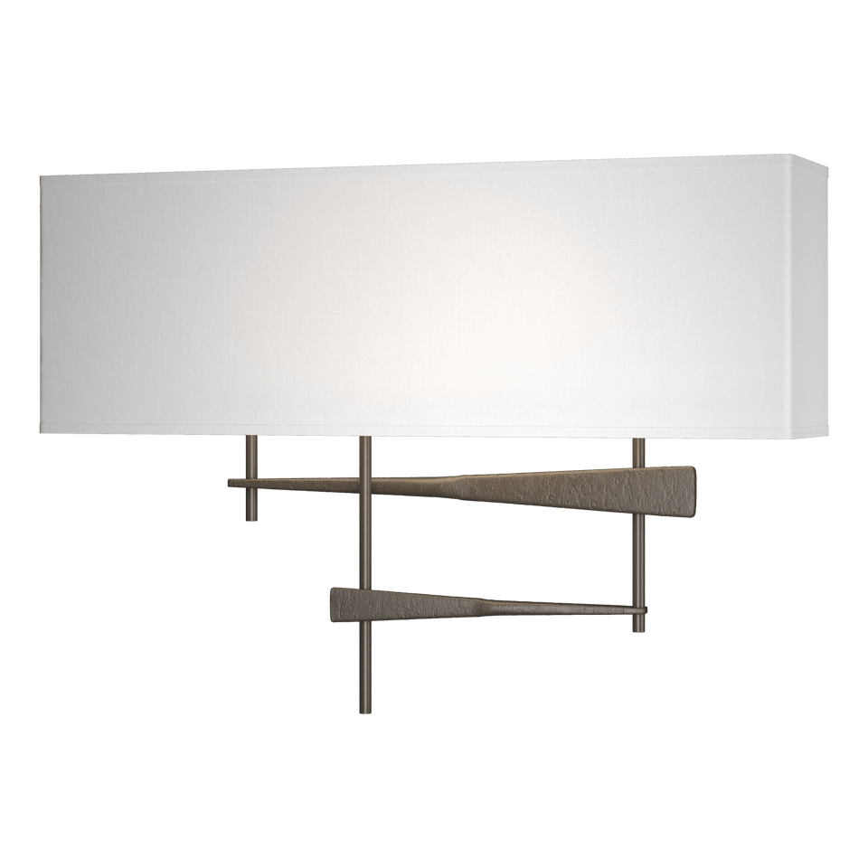 Cavaletti Sconce - Dark Smoke - Natural Anna Shade by Hubbardton Forge