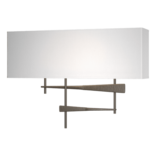 Cavaletti Sconce - Dark Smoke - Natural Anna Shade by Hubbardton Forge