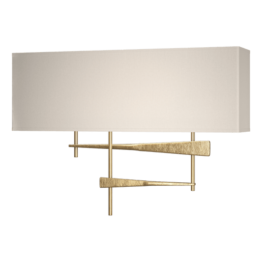 Cavaletti Sconce - Modern Brass - Flax Shade by Hubbardton Forge