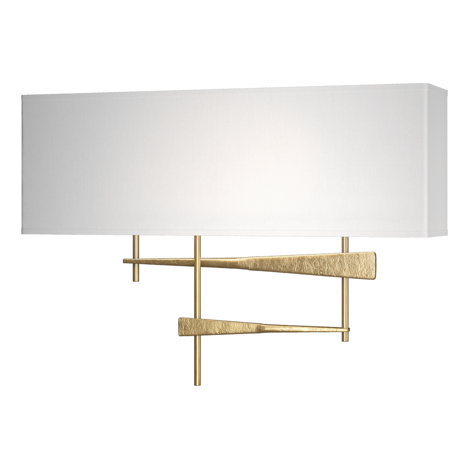 Cavaletti Sconce - Modern Brass - Natural Anna Shade by Hubbardton Forge