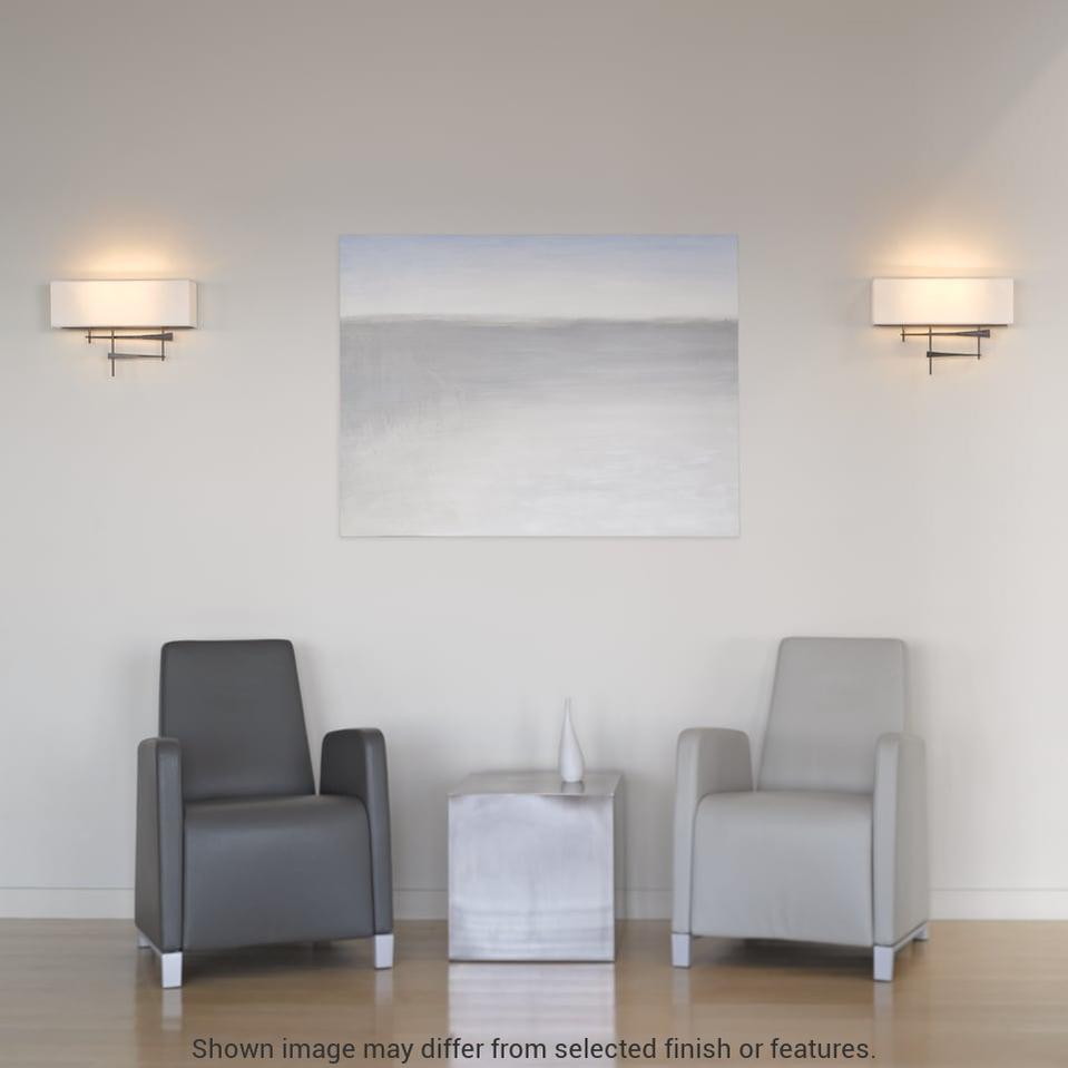 Cavaletti Sconce - White - Natural Anna Shade by Hubbardton Forge