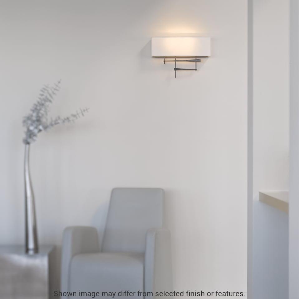 Cavaletti Sconce - White - Natural Anna Shade by Hubbardton Forge