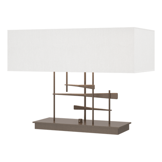 Cavaletti Table Lamp - Bronze - Natural Anna Shade by Hubbardton Forge