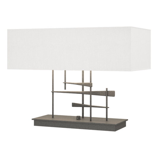 Cavaletti Table Lamp - Natural Iron - Natural Anna Shade by Hubbardton Forge