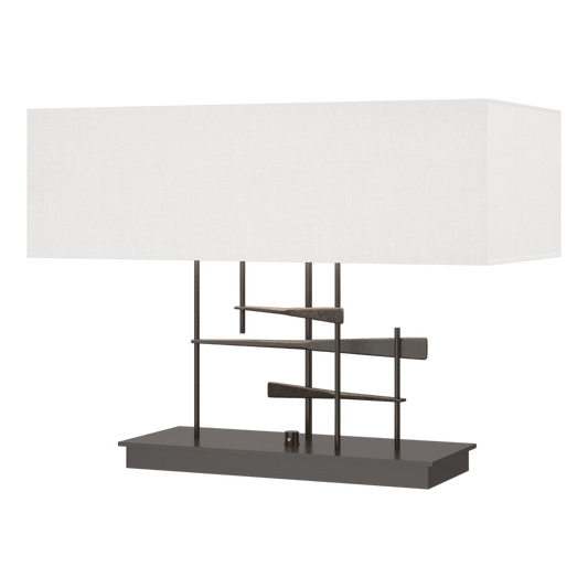 Cavaletti Table Lamp - Oil Rubbed Bronze - Natural Anna Shade by Hubbardton Forge