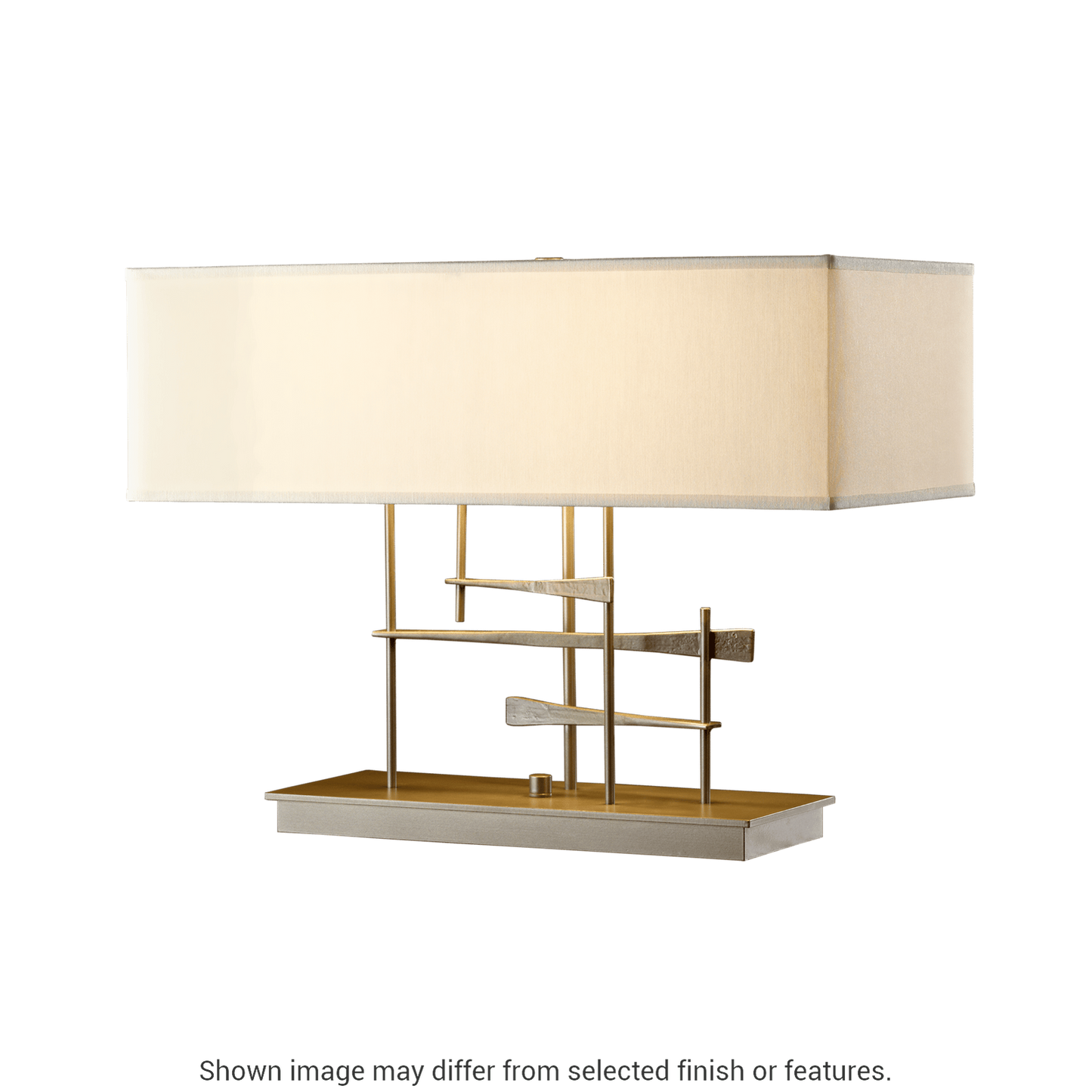 Cavaletti Table Lamp - White - Flax Shade by Hubbardton Forge