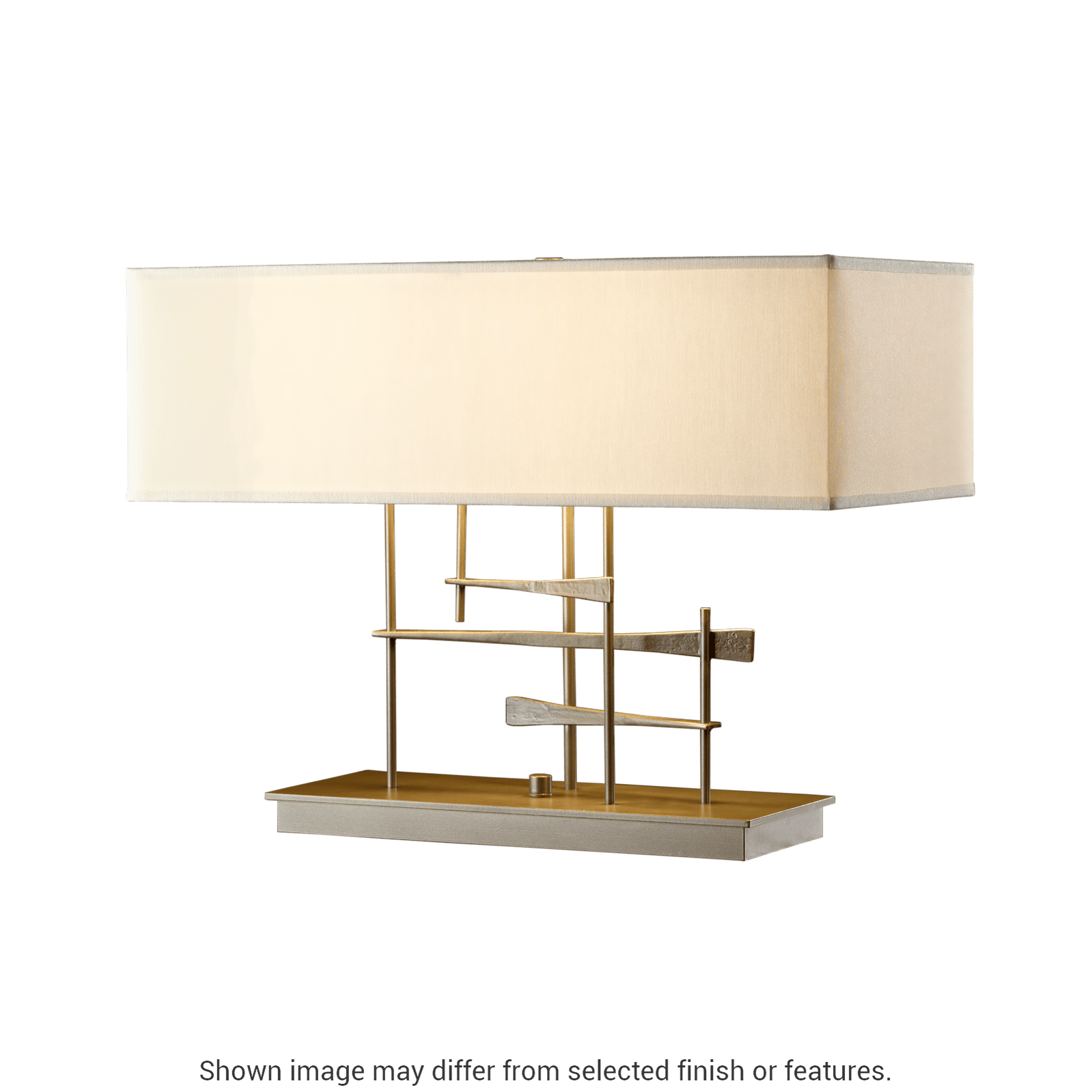 Cavaletti Table Lamp - White - Flax Shade by Hubbardton Forge