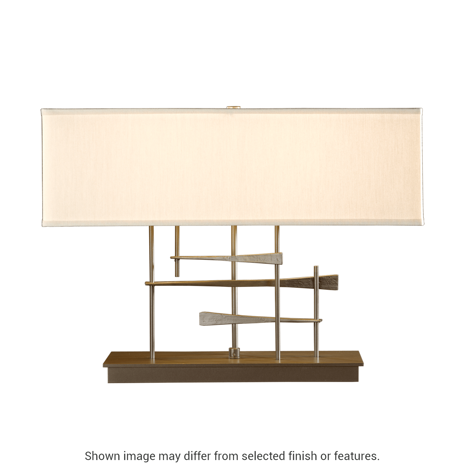 Cavaletti Table Lamp - White - Flax Shade by Hubbardton Forge