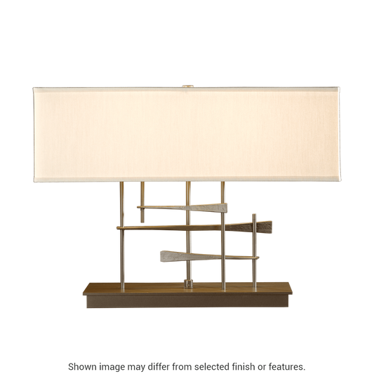 Cavaletti Table Lamp - White - Flax Shade by Hubbardton Forge