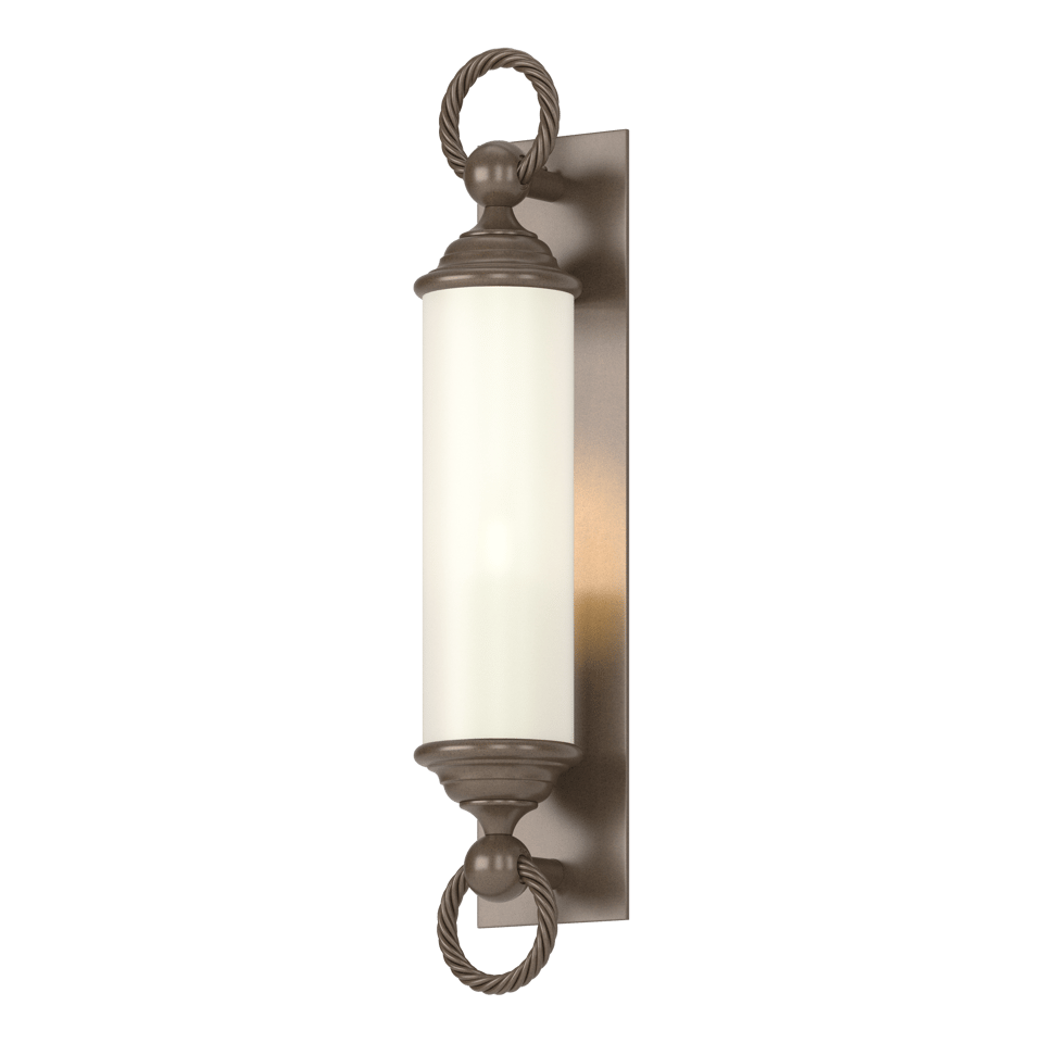 Cavo Large Outdoor Wall Sconce - Coastal Bronze - Opal Glass by Hubbardton Forge
