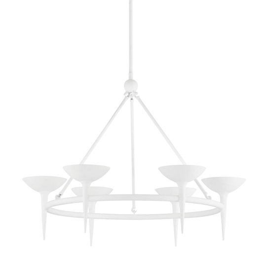 Cecilia Chandelier - 6-Light - Gesso White - Troy Lighting F2606-GSW