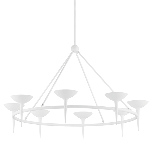 Cecilia Chandelier - 8-Light - Gesso White - Troy Lighting F2608-GSW