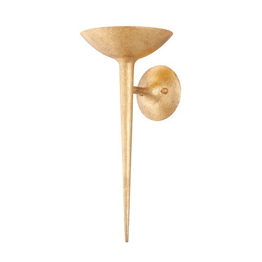 Cecilia Wall Sconce - 1-Light - Vintage Gold Leaf - Troy Lighting B2601-VGL