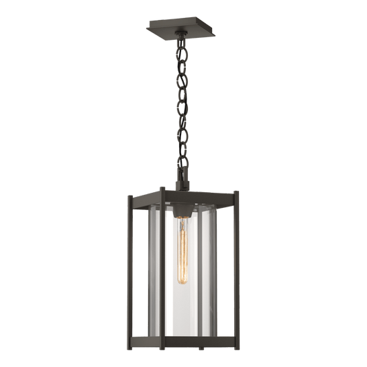 Cela Large Outdoor Lantern - Coastal Dark Smoke - Clear Glass by Hubbardton Forge