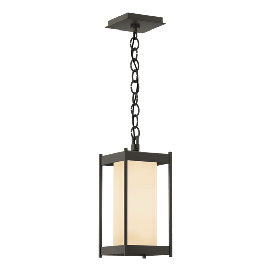 Cela Medium Outdoor Lantern - Coastal Dark Smoke - Opal Glass by Hubbardton Forge