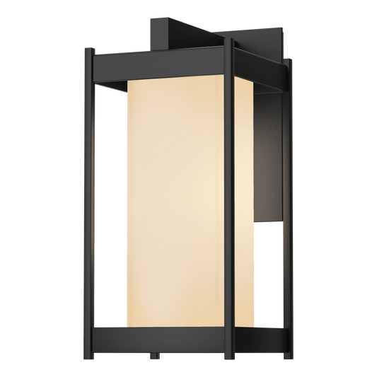 Cela Medium Outdoor Sconce - Coastal Black - Opal Glass by Hubbardton Forge
