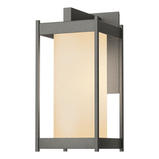Cela Medium Outdoor Sconce - Natural Iron - Opal Glass by Hubbardton Forge