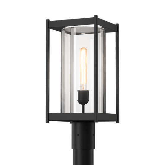 Cela Outdoor Post Light - Coastal Black - Clear Glass by Hubbardton Forge