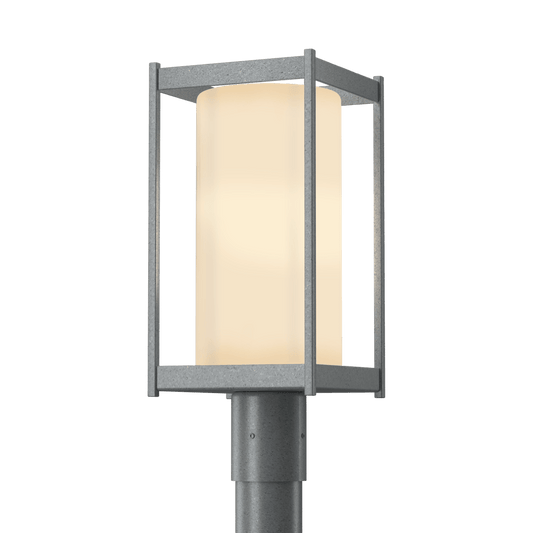 Cela Outdoor Post Light - Coastal Burnished Steel - Opal Glass by Hubbardton Forge